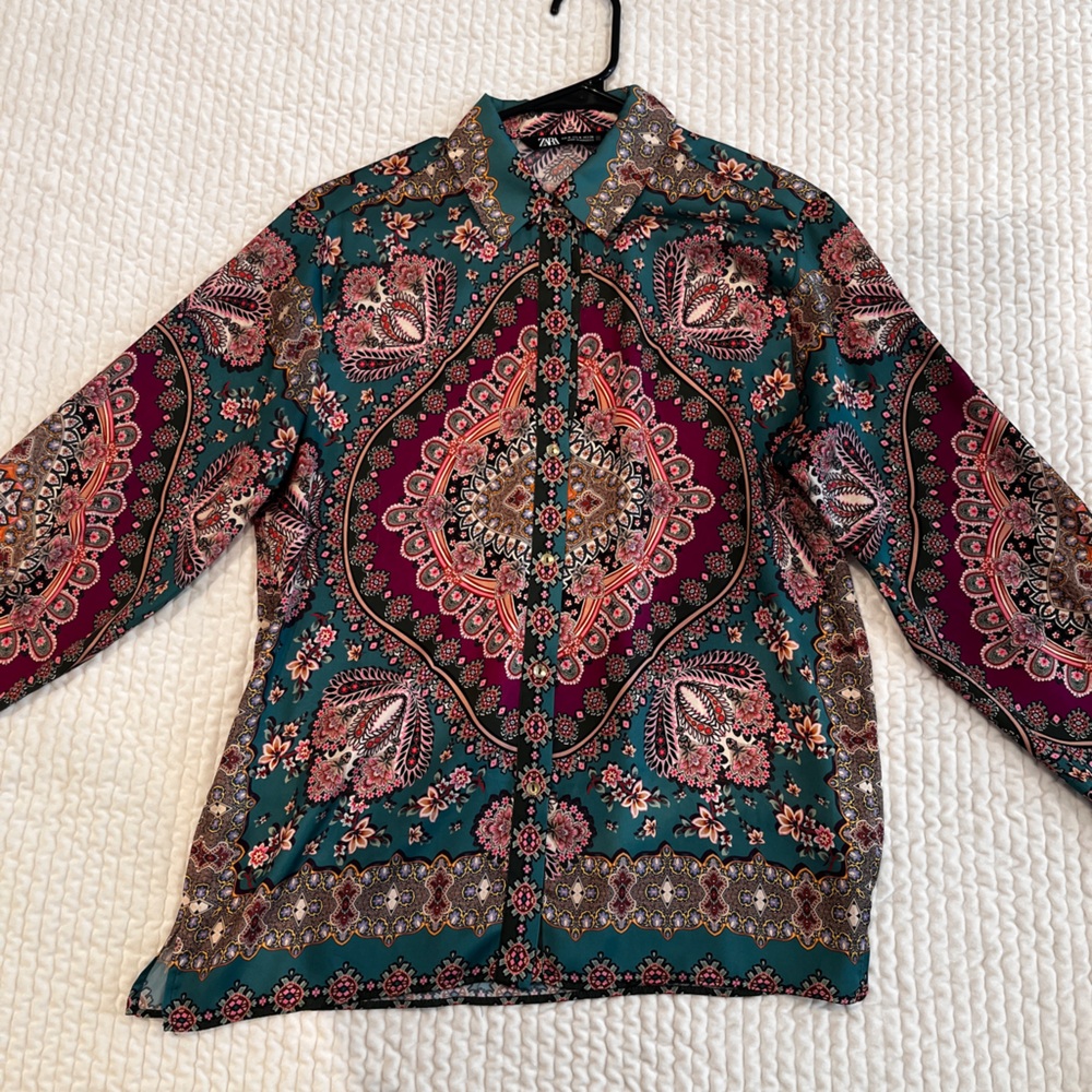 ZARA button up blouse